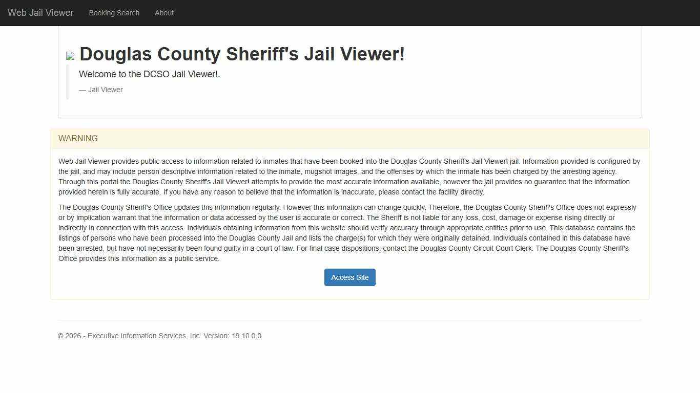 Home Page - Web Jail Viewer