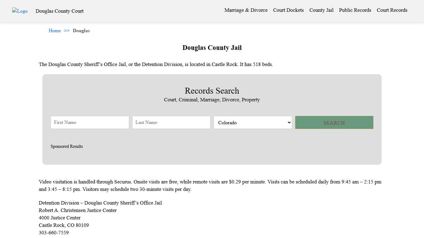 Douglas County Jail | Douglas County Court